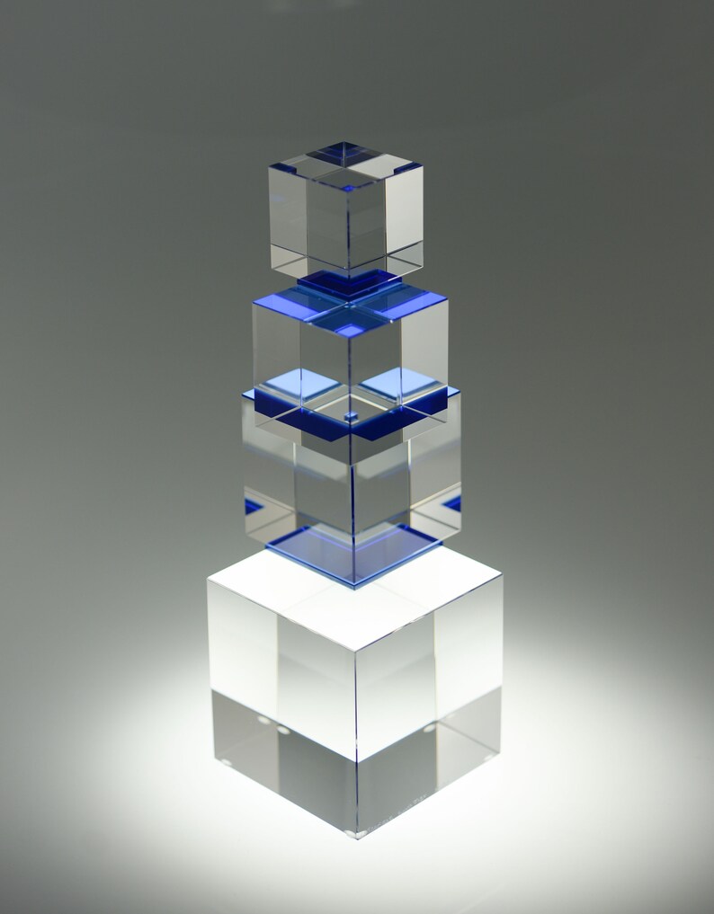 Optical Glass Sculpture Etsy