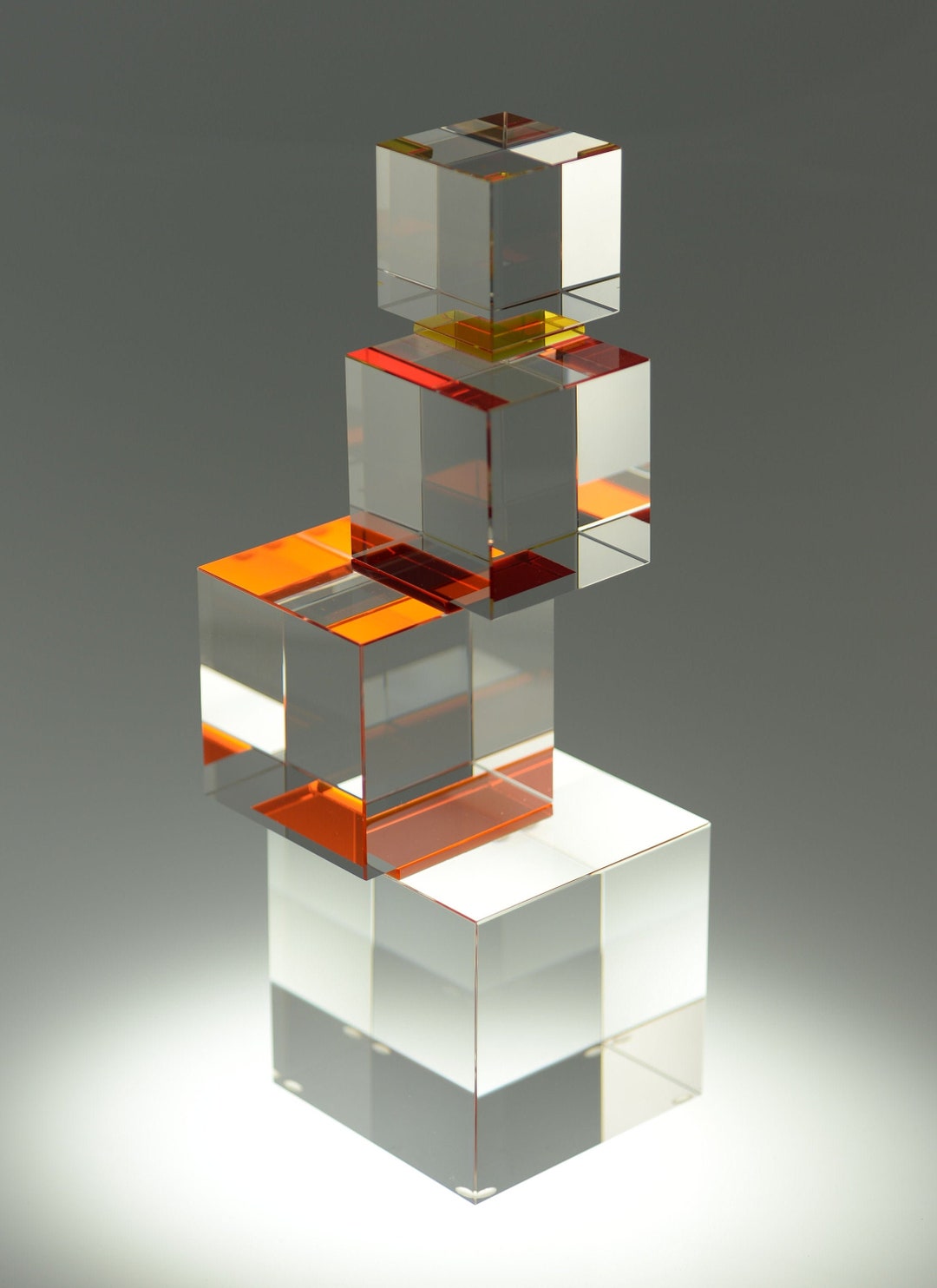 Optical Glass Sculpture Etsy
