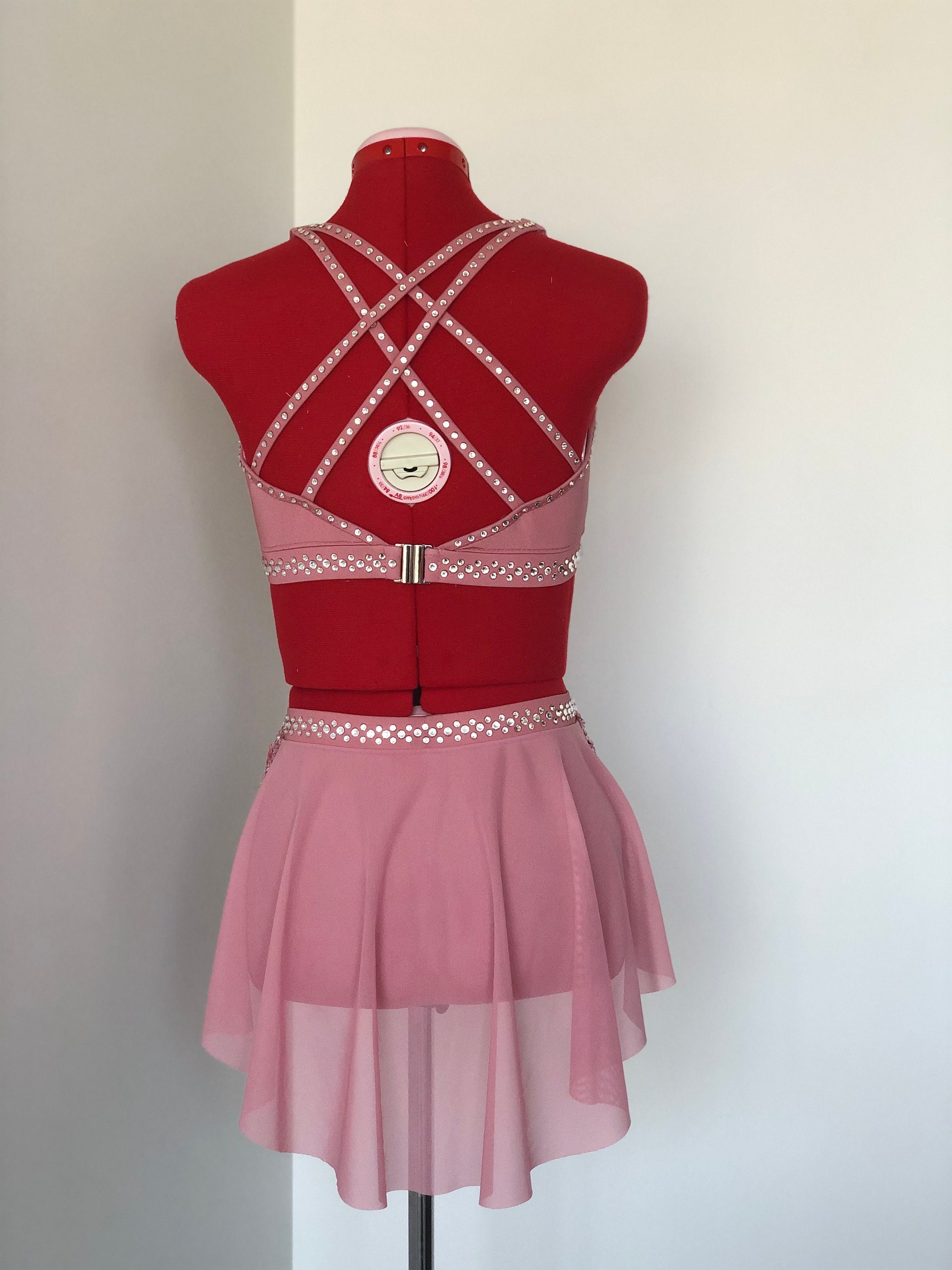 Blush Pink Dance Costume 2 Piece Lyrical Jazz Competition Etsy Australia