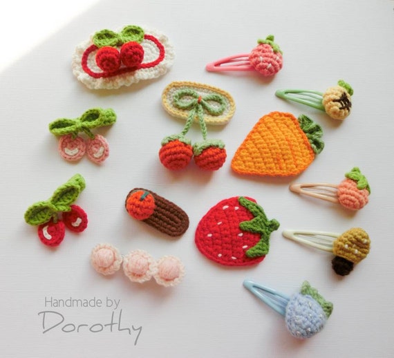 How To Crochet Tiny Hair Clips - Crochet Ideas