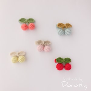Crochet Hair Clip, Fruit Hair Clip,Fruit Accessories, Colorful Hair Clip, Cute Hair Clip