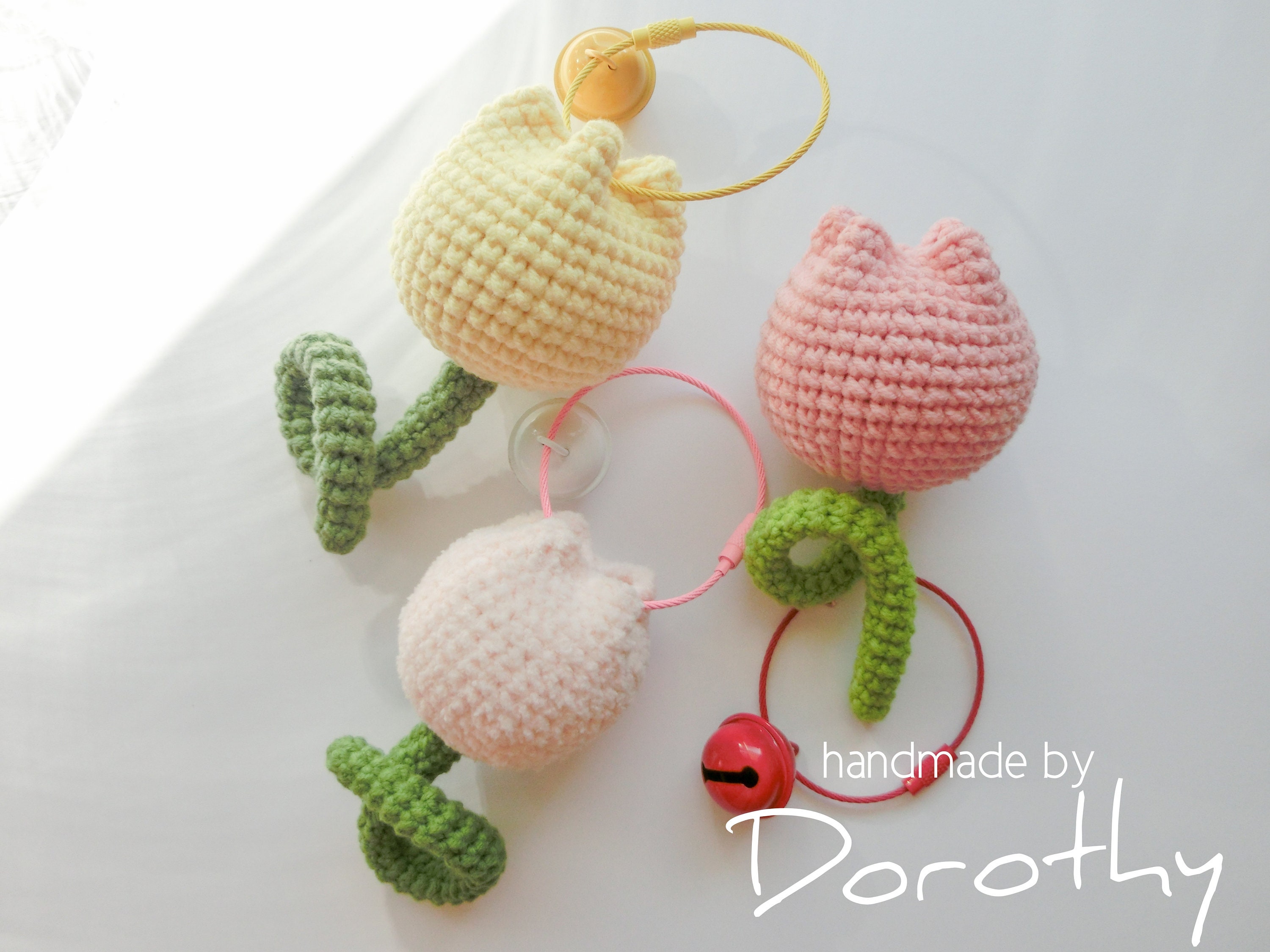 Crochet keychain 🌸, How to make a crochet Flower keychain