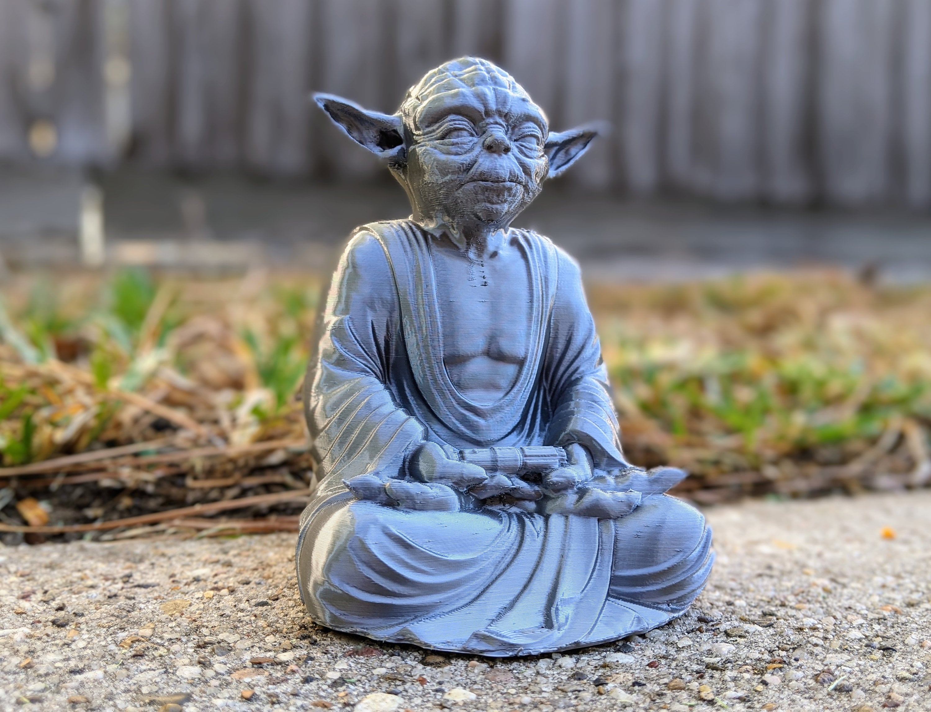 Concrete Yoda Garden Statue sites.unimi.it