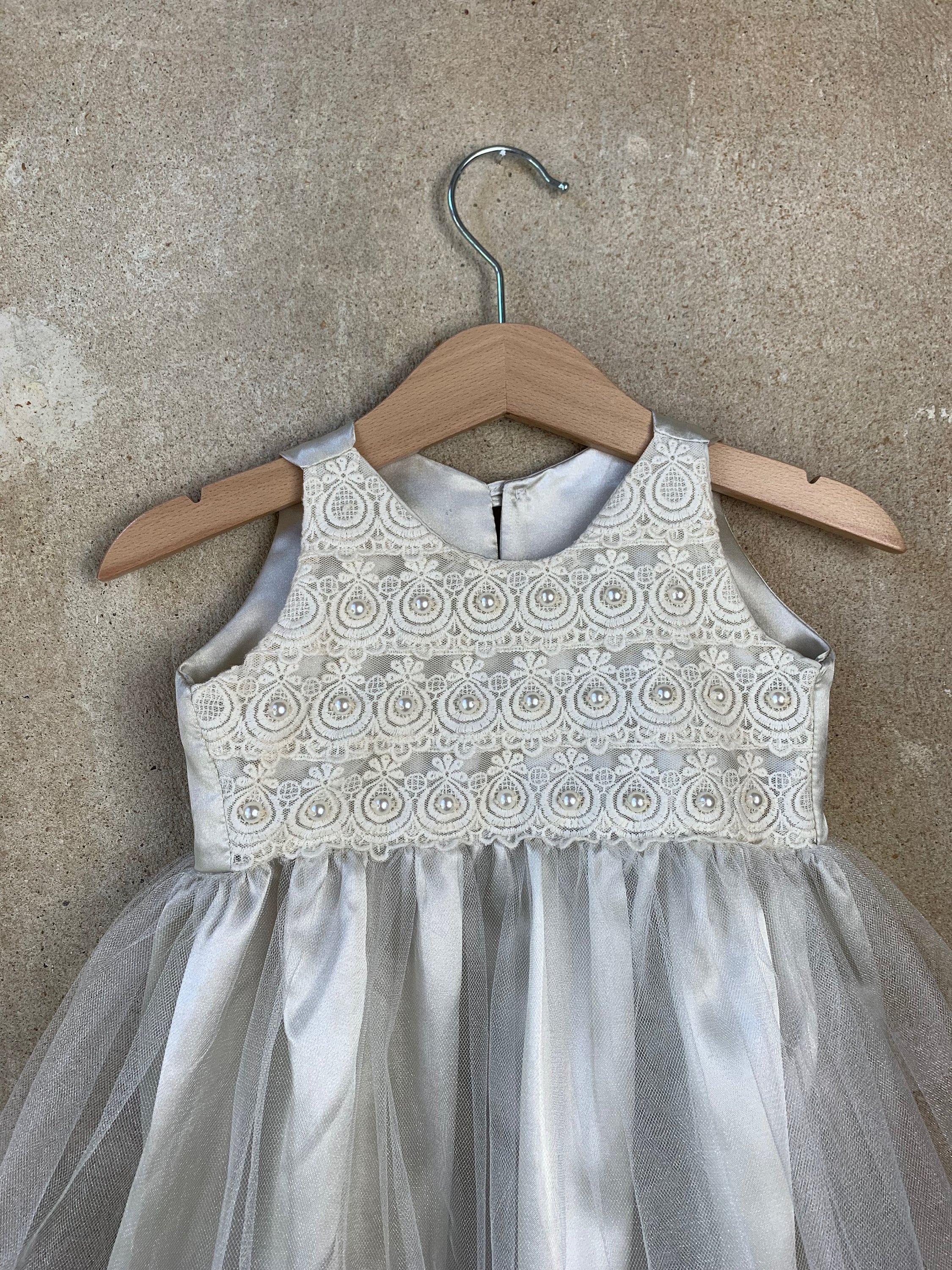 Festive baby dress handsewn embroidered with beads Etsy