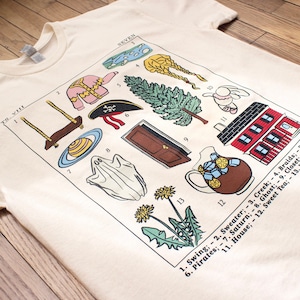 Folklore Seven Inspired T-Shirt (Botanical Illustration)