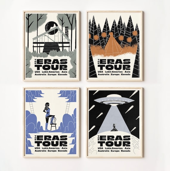 Eras Tour Mid Century Style Posters - Etsy