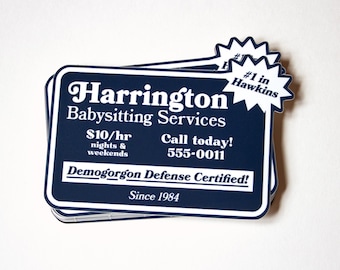 Steve Harrington Babysitter Service Sticker