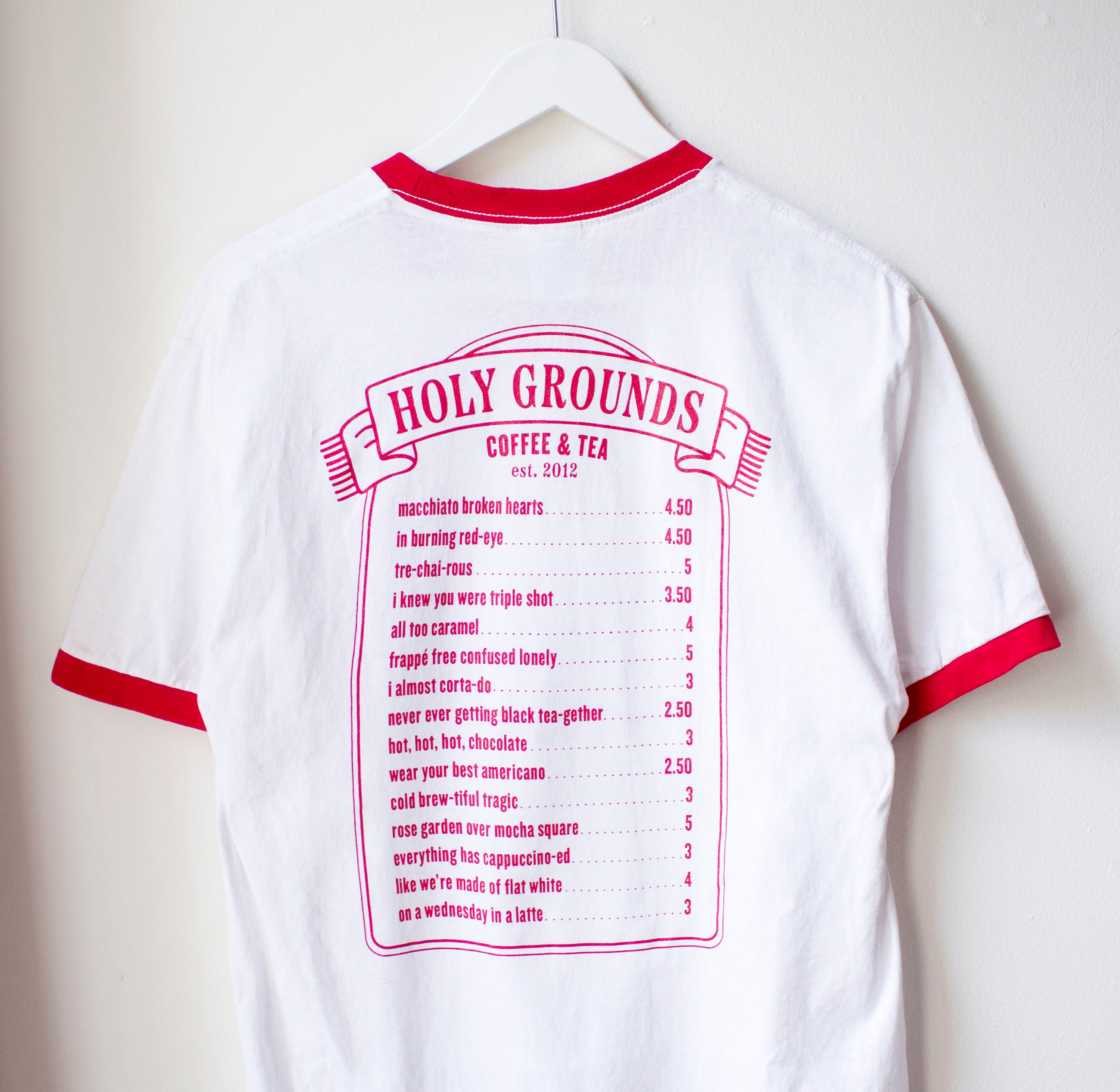 Red Coffee Shop Inspired T-shirt - Etsy UK