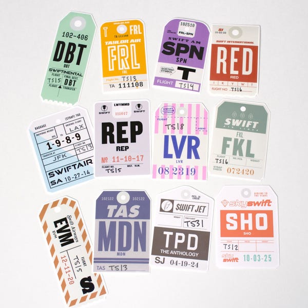 Eras Travel Luggage Tag Stickers Taylor