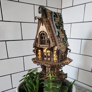 Fairy House - Plant Decor - Mothers Day Gift - Plant Lady - Fantasy Decor - Whimsy Decor