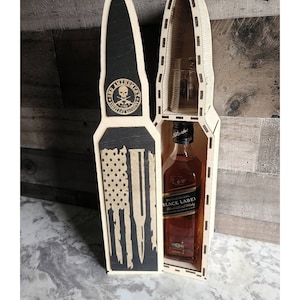 2nd Amendment Liquor Gift Box - Groom Gift -Fathers Day Gift - Birthday Gift - Gift Box - Patriot Gift - Wooden Box - Laser Engraved