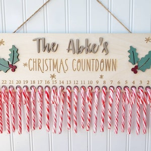 Christmas Countdown - Family Christmas Countdown Calender - Kids Christmas Countdown - Christmas Decor - Custom Christmas Decor -