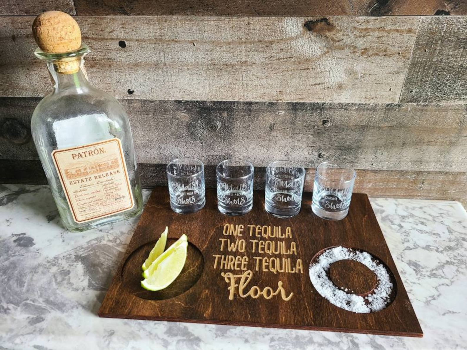 Tequila Shot Tray Bar Decor Christmas Gift Gifts Under Etsy