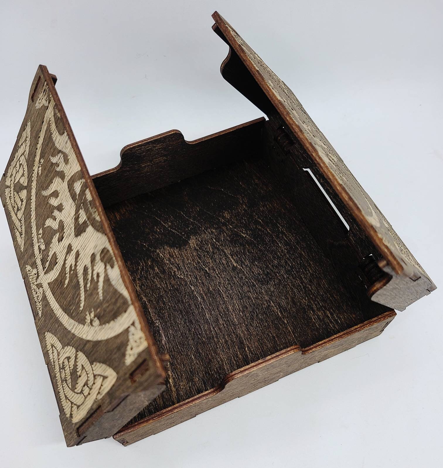 Celtic Wood Box Wooden Gift Box Memory Box Wood Etsy