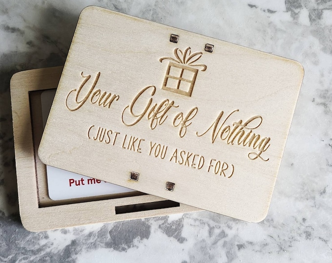 Customizable Gift Card Holder: Wooden Birthday, Wedding, Holiday
