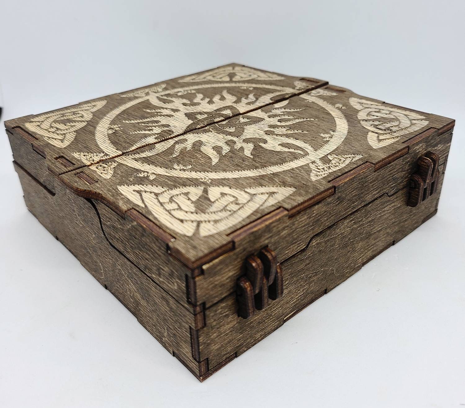 Celtic Wood Box Caja de regalo de madera Caja de memoria Etsy