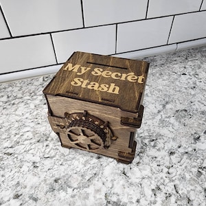 Wooden Safe Piggy Bank: Combination Lock, Office Decor