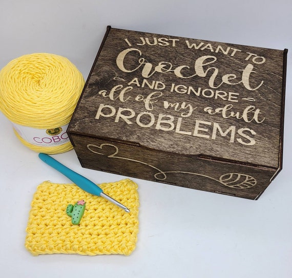Crochet Hook Box Crochet Supply Storage Crochet Humor Etsy