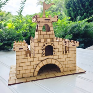 Wooden Castle - Kids Play Castle - Mini Dolls Castle - Kids Pretend Play Castle - Birthday Gift - Christmas Gift - Kids Gift - Montessori