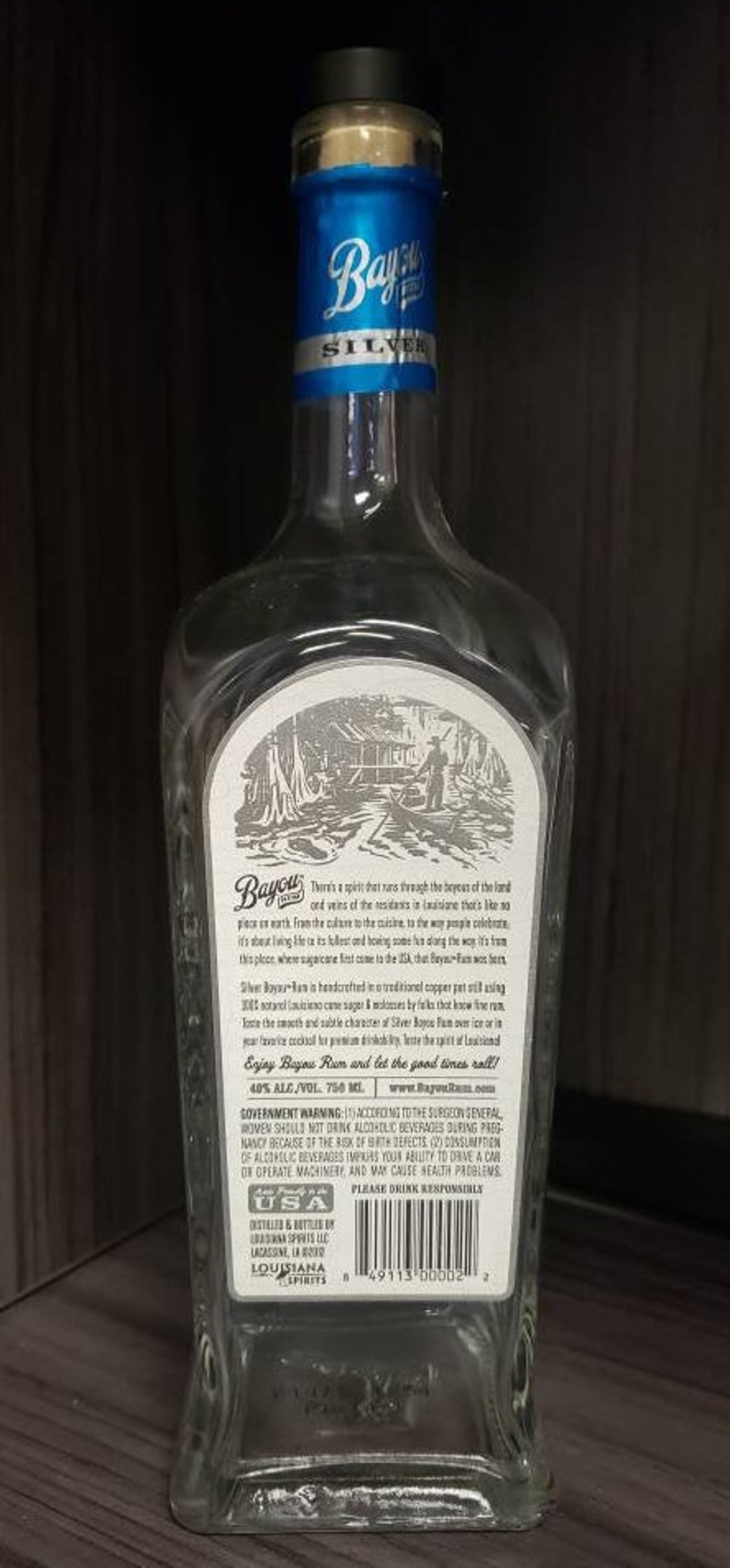 750ml Bayou Rum Empty Liquor Bottle Great for DIY Projects Etsy