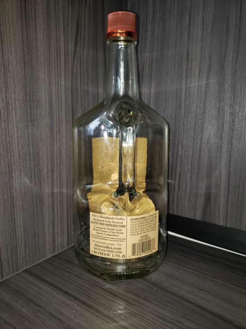 Empty Handle 1.75 Ml Titos Vodka Glass Bottle Crafting Etsy