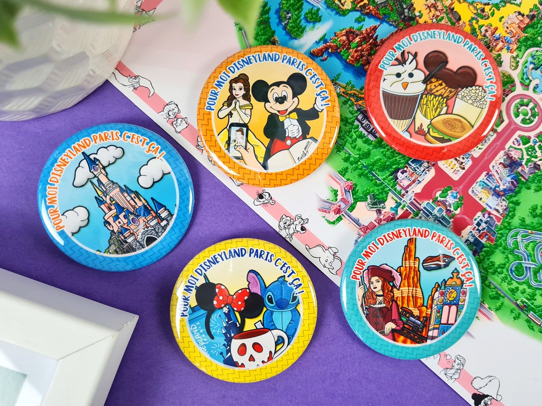 Disneyland Paris Button Badges Etsy