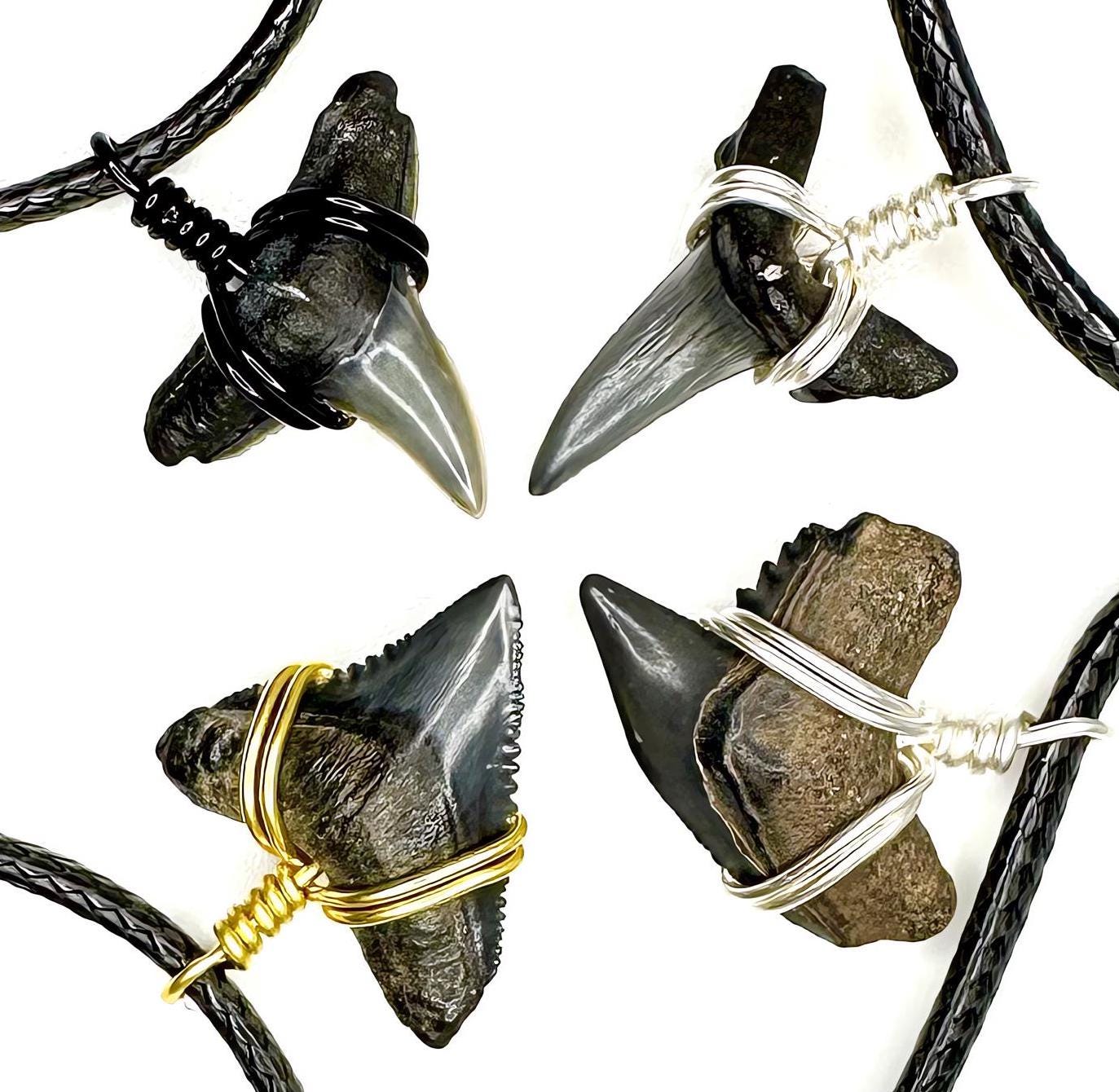 CUSTOM SHARK TOOTH Necklace, Real Ancient Fossil Sharks Teeth Jewelry, Megalodon For Men Women Boys Girls, Jj Maybank Handmade Outer Banks