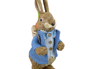 Wicker Rabbit 'Laurent' | Straw Bunny | Peter Rabbit Style Easter Bunny