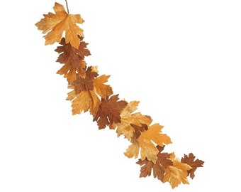 Velvet Russet Leaves Autumn Garland