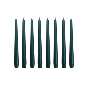 Taper Candles Pack of 8 (Dark Green)