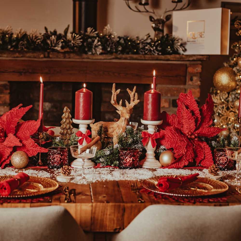 Quintessentially Christmas Tablescape Red and Gold Christmas - Etsy UK