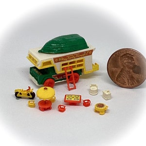 Made-To-Order - Mini Fisher-Price Play Family Camper Playset (1:12 scale for your dollhouse)