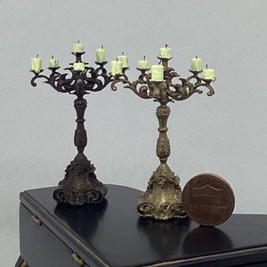 Made-To-Order - 1:12 scale Candelabra (for your dollhouse)