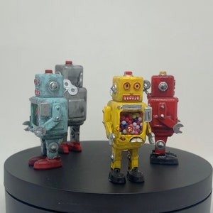 Retro-Robot Gumball Machine - Made-To-Order (1:12 scale for your dollhouse)