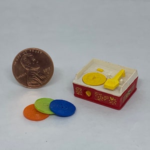 Miniature (1:12 scale) Fisher-Price Record Player for your dollhouse