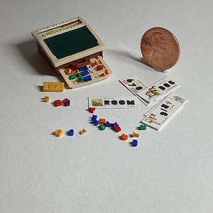 Tiny Fisher-Price School Days Desk (1:12 scale for your dollhouse)