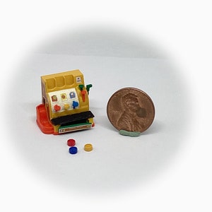 MADE-TO-ORDER - Tiny (1:12 scale) Fisher-Price Cash Register for your dollhouse kids