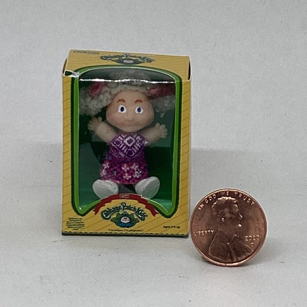 Crop #1 - Tiny Cabbage Patch Dolls in Box (1:12 scale for your dollhouse)!!