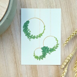 Carte - Cercles de feuilles
