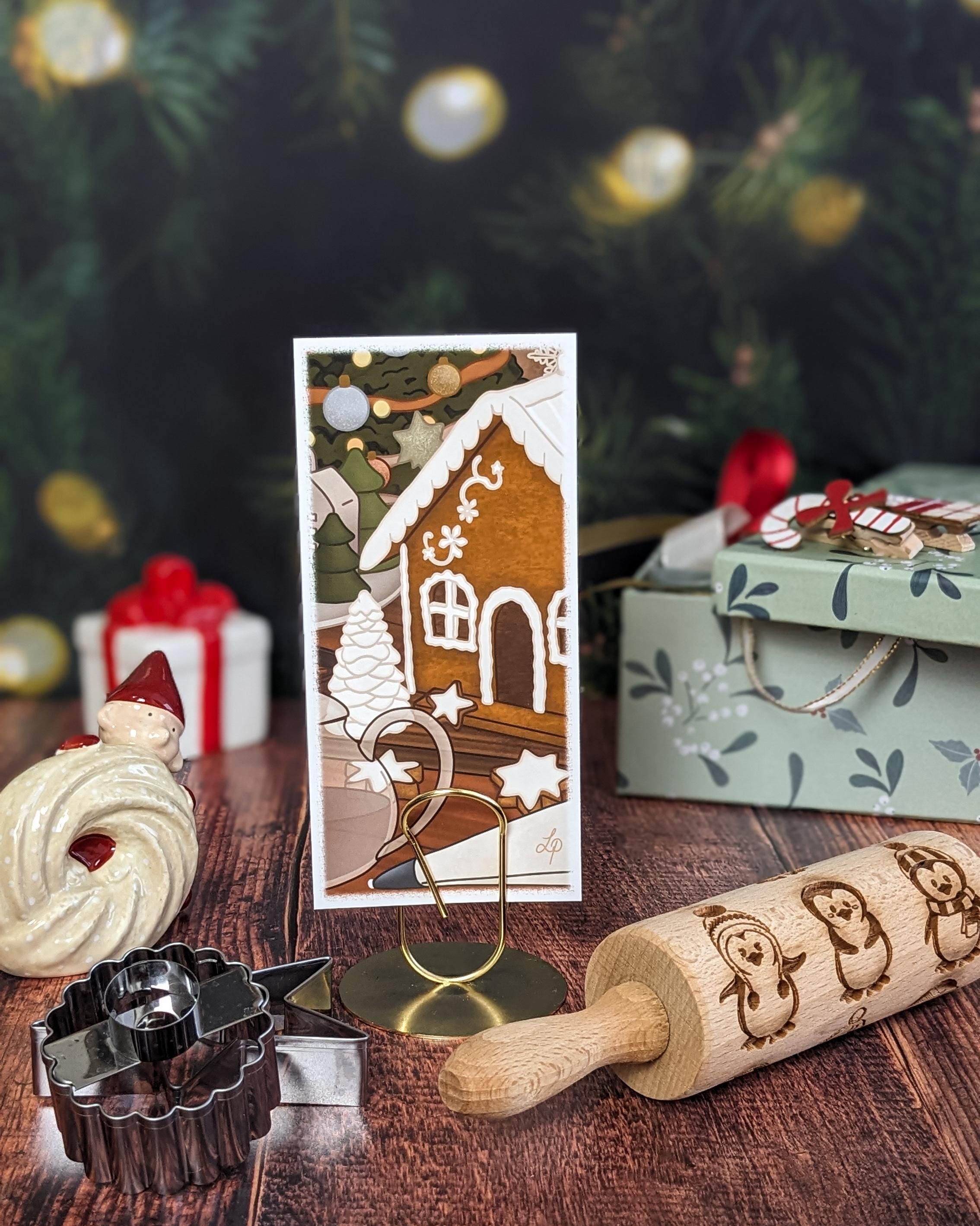 Décoration de famille en pain d'épice personnalisée avec noms