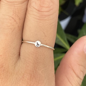 925 silver wolf ring