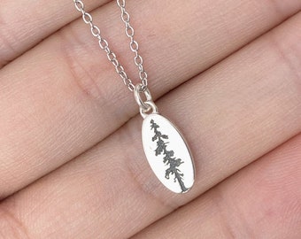 925 silver aspen tree necklace,family tree jewelry,Birch trees necklace,Forest jewelry