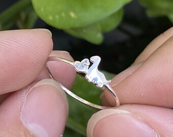 Sterling Silver Dinosaur Ring: Mother Daughter Jewelry