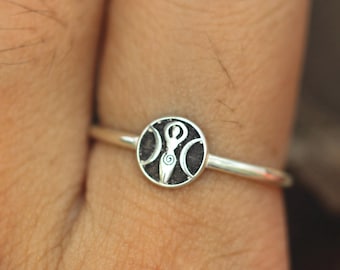 925 silver Triple Goddess ring,Goddess ring,Triple jewelry,Goddess jewelry