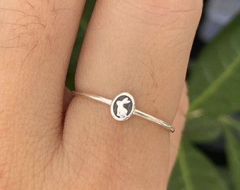 925 Sterling Silver Rabbit Ring: Handmade Bunny Jewelry
