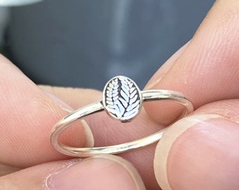 925 silver fern leaf ring,Plants leave ring,Woodland jewelry,Nature leaf Jewelry