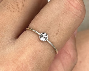 925 Silver Tulip Ring: Handmade Wildflower Jewelry