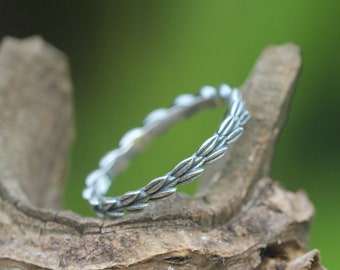 925 silver Laurel leaf ring