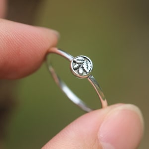 solid 925 silver oak ring, oak Acorn ring, Oak Leaf Acorn jewelry,Fall Autumn jewelry