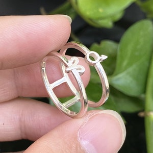 925 silver custom zodiac ring,personalized planet ring,leo ring,cancer jewelry